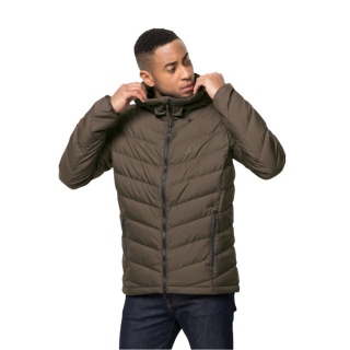 Jack Wolfskin Daunen-Winterjacke Fairmont (sehr warm, winddicht) #22 nussbraun Herren